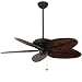 Fanimation The Belleria® Textured Black Motor Fan w/ 22 L Plastic Palm Leaf Narrow Oval Natural Finish Blades