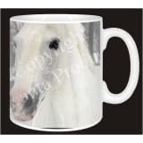 WHITE HORSE in SNOW Coffee MUG