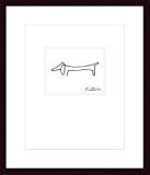 The Dog by Pablo Picasso 19.50X15.75 Framed with Black Wood Frame