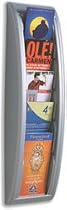 Fast Paper Literature Display Holder QuickFit System for Third A4 W181xD95xH650mm Aluminium Ref 4062.35