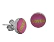 Valentine Lover Logo Earrings, 6mm - Sold as a Pair
