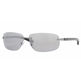 Ray-Ban RB8303 004 82 Shiny Gunmetal W  Carbon Sunglasses