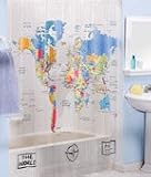 214rxEPsBlL. SL160  Large World Map Reviews World Map PEVA Shower Curtain