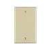 Leviton 86014 1-Gang No Device Blank Wallplate, Standard Size, Thermoset, Box Mount, Ivory