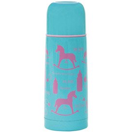 Ma mere ma dit bebe（マメールマディ べべ） ベビーステンレスボトル350ml ロッキングホース・ブルー （調乳用に）