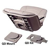 Lo Back Quick-Disconnect All Weather Swivel Seat Quick Disconnect Swivel Seat Gray by 