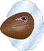 New England Patriots Shattered Football Static Cling