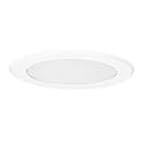 Cooper Lighting 5051PS 5-Inch Trim Showerlight Trim, White Trim with Flat Frost Lens
