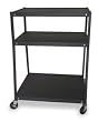 Dakota Designs 1DNP2 Audio-Visual Cart, Open Sides, 3 Shelves