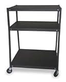 Dakota Designs 1DNP2 Audio-Visual Cart, Open Sides, 3 Shelves
