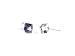 Heliotrope Tilted Cube Swarovski Austrian Crystal Earrings, 6mm