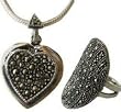 Fashion Jewelry Sets - Ring And Pendant Sterling Silver 25 Grams (Pr314)