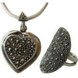 ShalinCraft Earring and Pendant Sets Sterling Silver Jewelry Hand Engraved Indian Style 25... by 
