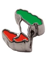 Zable Italy Map Travel Sterling Silver Charm