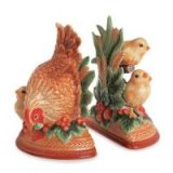Fitz and Floyd Gallo De Oro Bookends Pair 7-1/4/78-503
