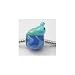 Lampwork Glass Blue Frog on a blue Charm Bead will fit Pandora/Troll/Chamilia Style Charm Bracelet