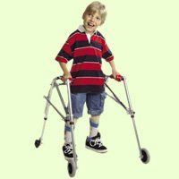 Kaye Pre-Adolescent Walker Built-in Seat 4 Wheels with Silent Wheels/Legs Installed