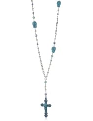 Tarina Tarantino "Classic" Turquoise-Color Skull Rosary Necklace