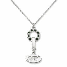 New York Jets MVP Crystal Necklace