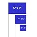 2 x 3 Blue Standard Wire Stake Flag 15 Staff