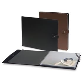 Prat Pampa Leather Spiral Presentation Books - Brown, 12frac12; times; 9frac12;