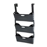 Rubbermaid 18583 Ultra hot file three-pocket wall file set with hangers, legal size, black