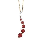 10k Gold, Diamond & Garnet Journey-Style Pendant