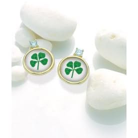 Four Leaf Clover Super Lucky Gold Earrings