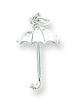 Sterling Silver Umbrella Charm with 20 inch Sterling Silver Chain