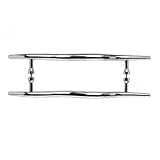Top Knobs M854-18 Pair Nouveau Brook Back to Back Door Pull Chrome