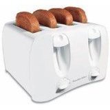 Kitchen & Housewares : Proctor Silex 24605 4 Slice Auto Off Cool Touch Toaster, White