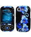 iNcido Brand Samsung Strive A687 Cell Phone Blue Flower Protective Case Fac ....