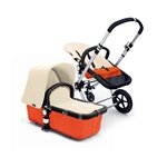Bugaboo Cameleon Stroller - Orange Base - Off-White Canvas