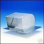 8 Galvanized Steel roof cap with Backdraft Damper - Duct Connection & Screened Exhaust Opening - RC8 Fantech-RC8