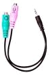 Xbox 360 PC Headset Adapter - Use PC Headset with Xbox 360 Live, Dual 3.5mm to 2.5mm (PC35-Xbox360)