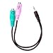 Headset Buddy Adapter: PC Headset to Phone Adapter PC35-PH25 - Use Computer Headset with Home/Cell Phones - Convert Dual 3.5mm to 2.5mm