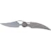 Maxam Liner Lock Knife Uniquely Shaped Feather Design Handle 5-1/4inch Closed 8inch Open