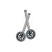 Drive Medical 5 inch walker wheels with dual hole adjustment column and two sets of rear glides, green tubing, black tire - 1 pair