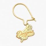 14K Los Angeles Dodgers Dodgers Swoosh W/Ball Wire Earrings