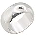 Jewelry : Women's Band Style No Stone Rhodium Brass Ring, Size: 5-10