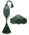 Automatic Outdoor Light Sensor Timer with 3 outlets
