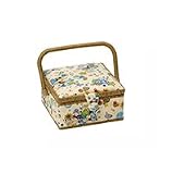 Sewing Basket Box (Small). Button Print