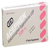 Acephen Acetaminophen Suppositories 325Mg, 12 Ea