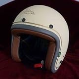 Bridge Union モダンクラシックデザイン ブリティッシュスタイル BJHヘルメット ジェットヘルメット マットアイボリー M BJH-001