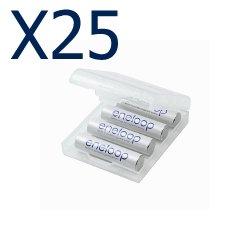 25 x 4pc Sanyo eneloop AAA batteries 800 mAh AAA ((ADVANTAGE SET - 25% discount)