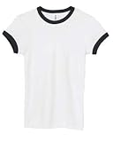 Bella Womens 5.8 oz. Cotton Baby Rib S/S Ringer T-Shirt