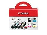 Canon Ink Cartridge Usa Cli-221 Ink Tank Black Cyan Magenta Yellow