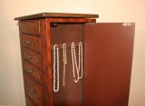Review   / Jewelry Armoire in Faux Cherry / Gold - Masterpiece - Powell Furniture - 545-315