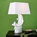 koi table lamp, white/white from West Elm
