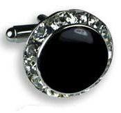 Black with Crystal Setting